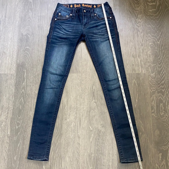Rock Revival Blue Skinny Jeans Size 25 - Picture 2 of 6